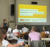 Prof. Hallie Eakin delivering a talk as part of the ECORISK lecture series